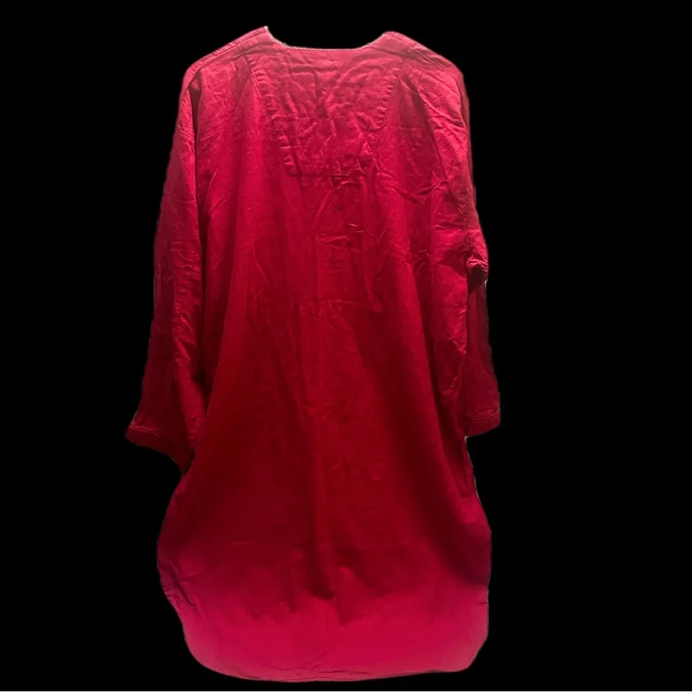 Disney Store Red  Holiday Nightgown Mickey Mouse Cotton Apparel one size - Picture 2 of 7